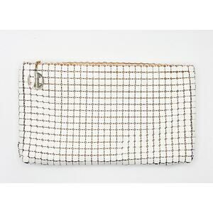 Whiting and Davis Vintage White Enamel Clutch Purse